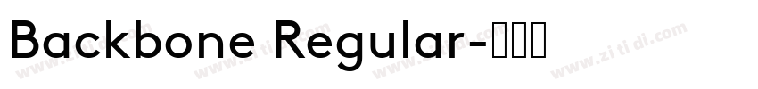 Backbone Regular字体转换
